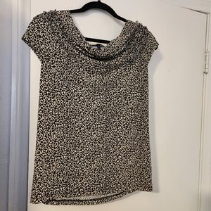 Anne Klein scoop neck animal print blouse Size M